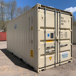 20ft High Cube Shipping Container Wind and Watertight Beige