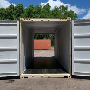 20ft High Cube Double Door Shipping Container Wind and Watertight Beige