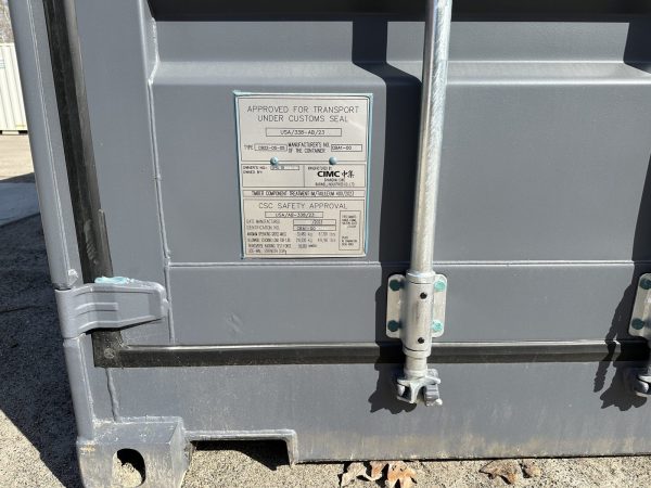 20ft Open Side Shipping Container Standard Height Wind and Watertight Gray - Image 4