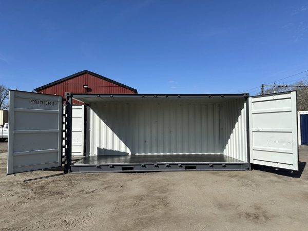 20ft Open Side Shipping Container Standard Height Wind and Watertight Gray - Image 6