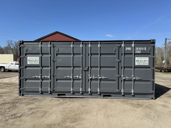 20ft Open Side Shipping Container Standard Height Wind and Watertight Gray - Image 10